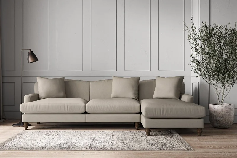 Scandinavian Style Ceiling Lights with Light Wood AccentsDeni Grand Right Hand Chaise Sofa - Recycled Cotton Flax Scandinavian Style Ceiling Lights with Light Wood AccentsDeni Grand Right Hand Chaise Sofa - Recycled Cotton Flax