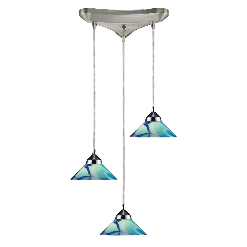 Glass Ceiling Lights with Frosted, Colored, or Etched GlassRefraction Pendant