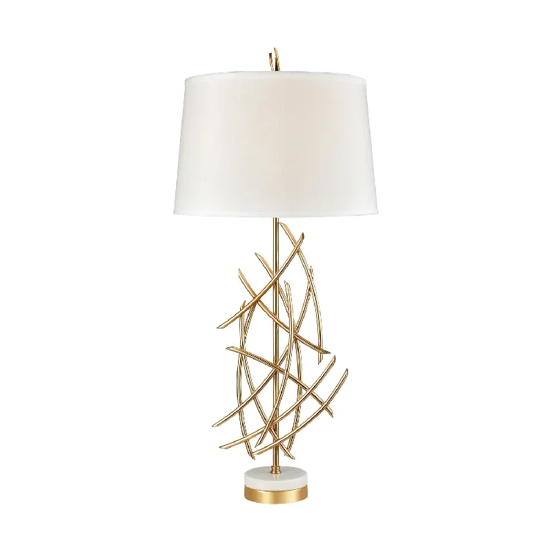 marble table lamps with a luxurious veined pattern for high end decorParry Table Lamp
