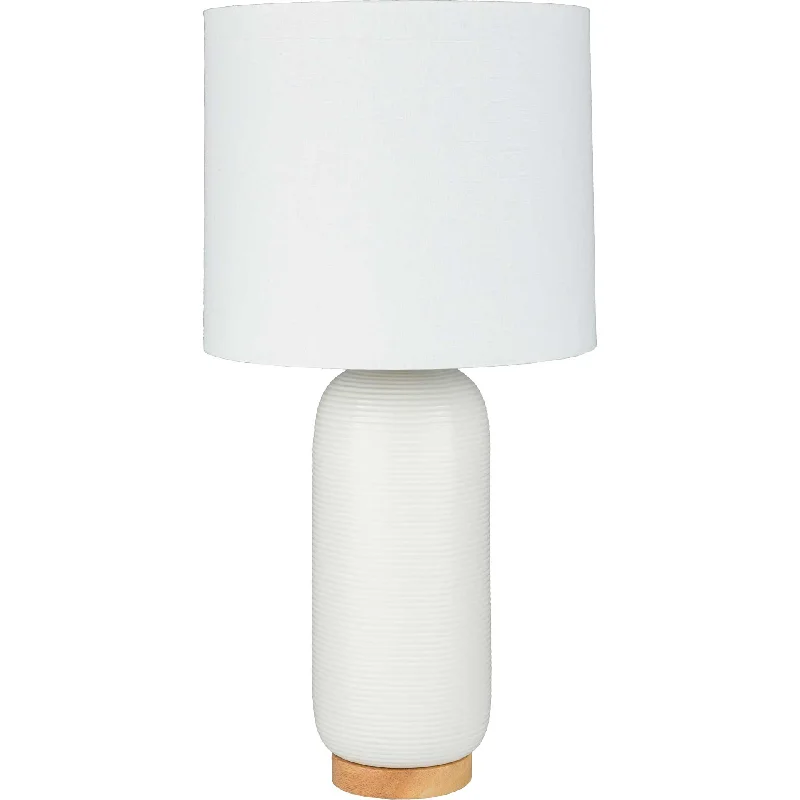 rustic farmhouse table lamps for cozy kitchensEverly Table Lamp White