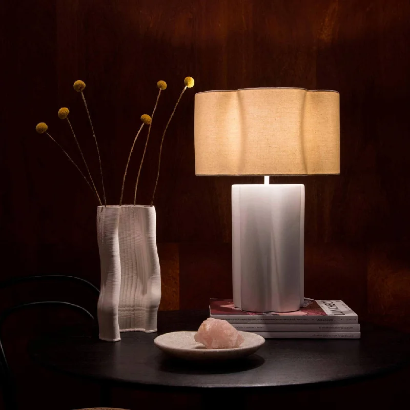 coastal style table lamps with nautical elements for beach housesFlower Ceramic Table Lamp - Houseof