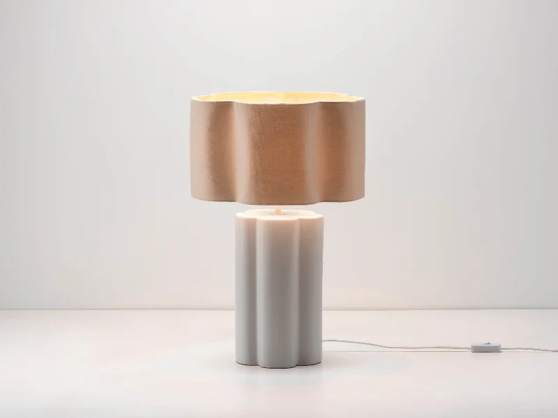 coastal style table lamps with nautical elements for beach housesWhite flower ceramic table lamp