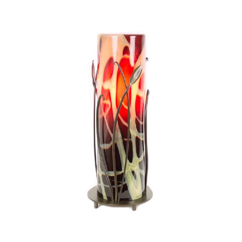 asian inspired table lamps with bamboo accents for a zen atmosphereForged Leaves Cylinder Table Lamp asian inspired table lamps with bamboo accents for a zen atmosphereForged Leaves Cylinder Table Lamp