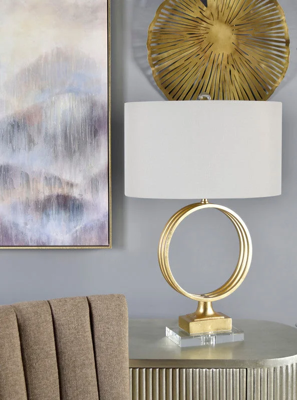 fabric table lamps with a linen shade for a relaxed and breathable lookGold TABLE LAMP