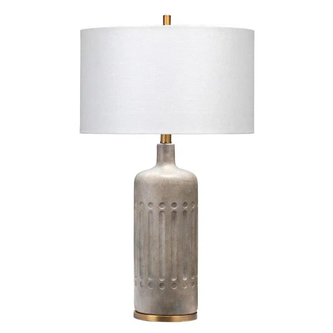 metal table lamps with a matte black finish for a sleek appearanceGrey Cement Annex Table Lamp