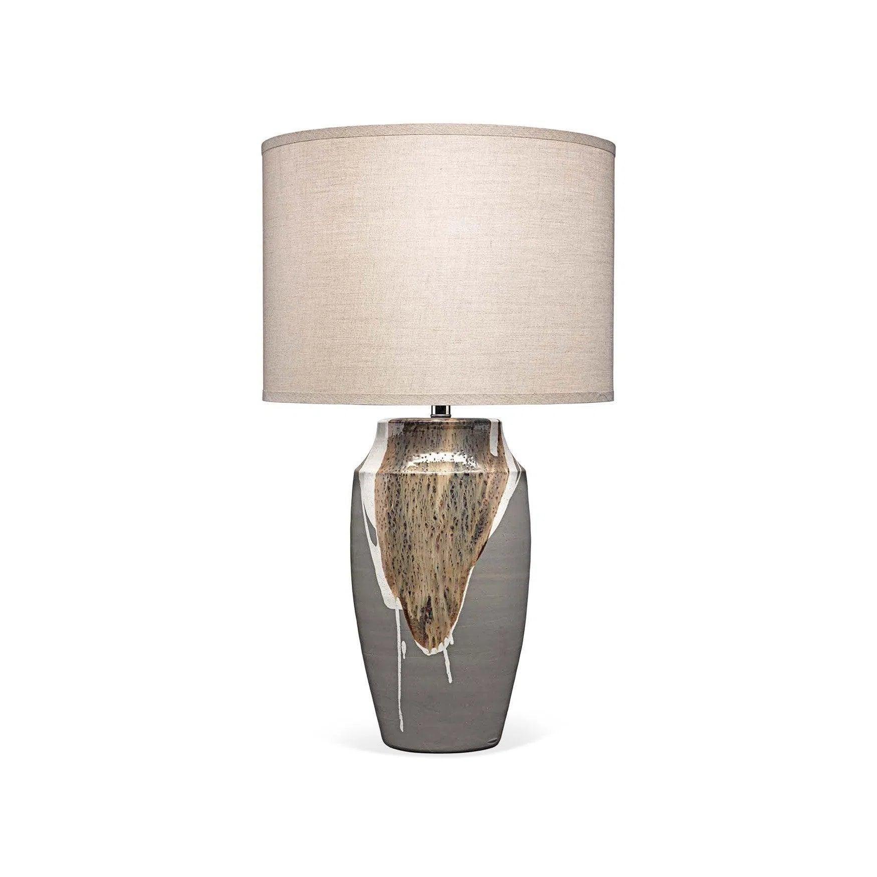 fabric table lamps with a linen shade for a relaxed and breathable lookGrey Ceramic Landslide Table Lamp