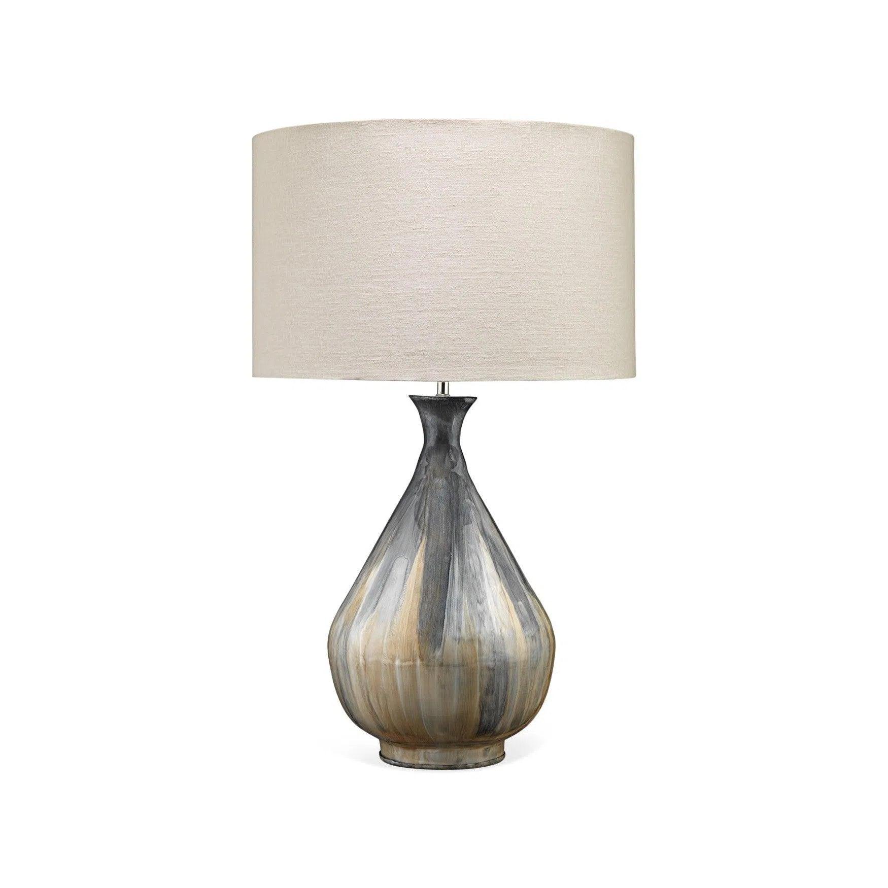 asian inspired table lamps with bamboo accents for a zen atmosphereGrey Iron Daybreak Table Lamp