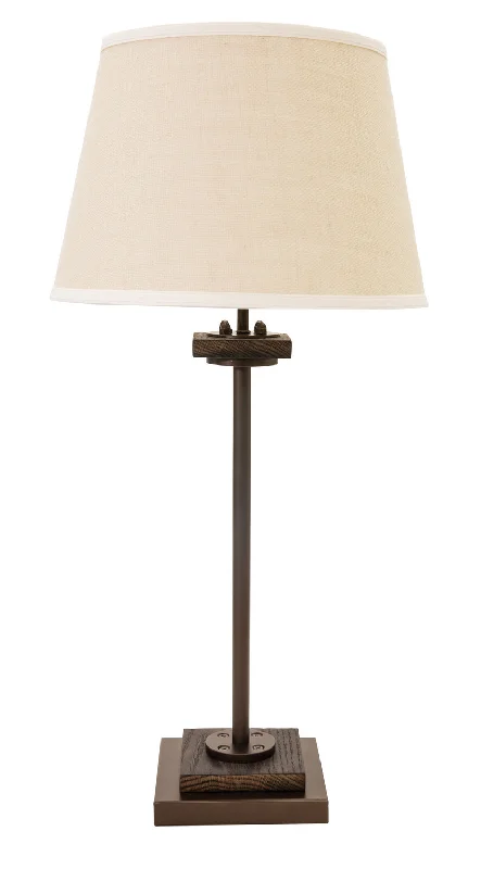 leather table lamps with a distressed texture for a rugged charmOne Light Table Lamp