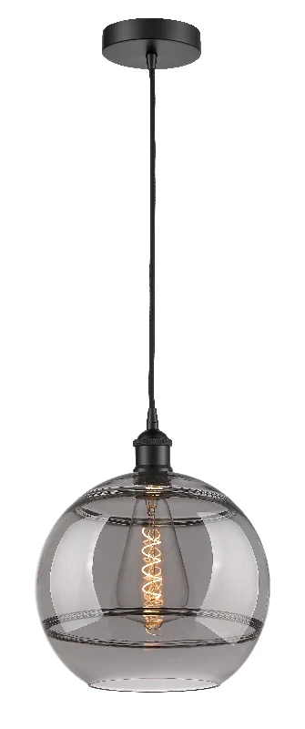 Chinese - Style Ceiling Lights with Red Lantern - Inspired DesignsInnovations Lighting 616-1P-BK-G556-12SM Edison Pendant Light Matte Black Chinese - Style Ceiling Lights with Red Lantern - Inspired DesignsInnovations Lighting 616-1P-BK-G556-12SM Edison Pendant Light Matte Black