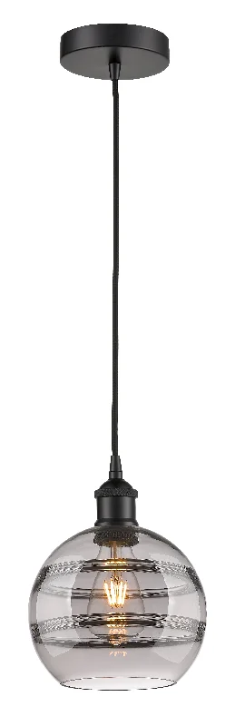 Tropical - Themed Ceiling Lights with Palm - Leaf Shapes and Rattan WrapsInnovations Lighting 616-1P-BK-G556-8SM Edison Pendant Light Matte Black Tropical - Themed Ceiling Lights with Palm - Leaf Shapes and Rattan WrapsInnovations Lighting 616-1P-BK-G556-8SM Edison Pendant Light Matte Black
