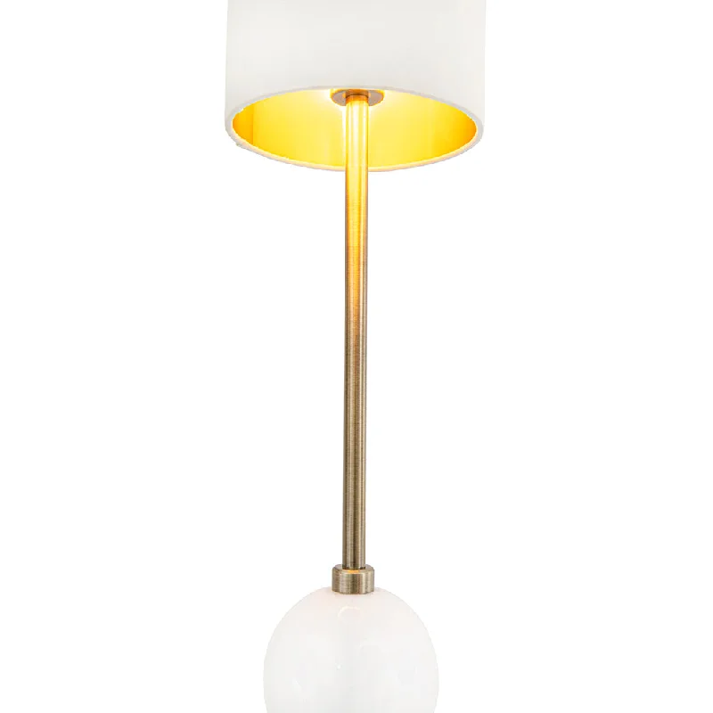 White Marble and Antique Brass