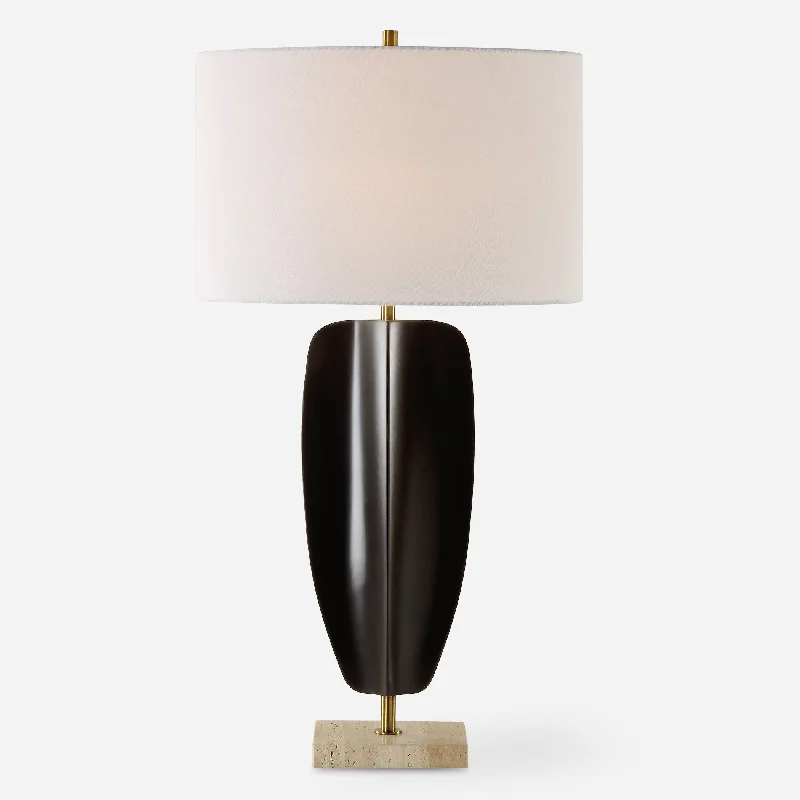 fabric table lamps with a linen shade for a relaxed and breathable lookKure Black Table Lamp