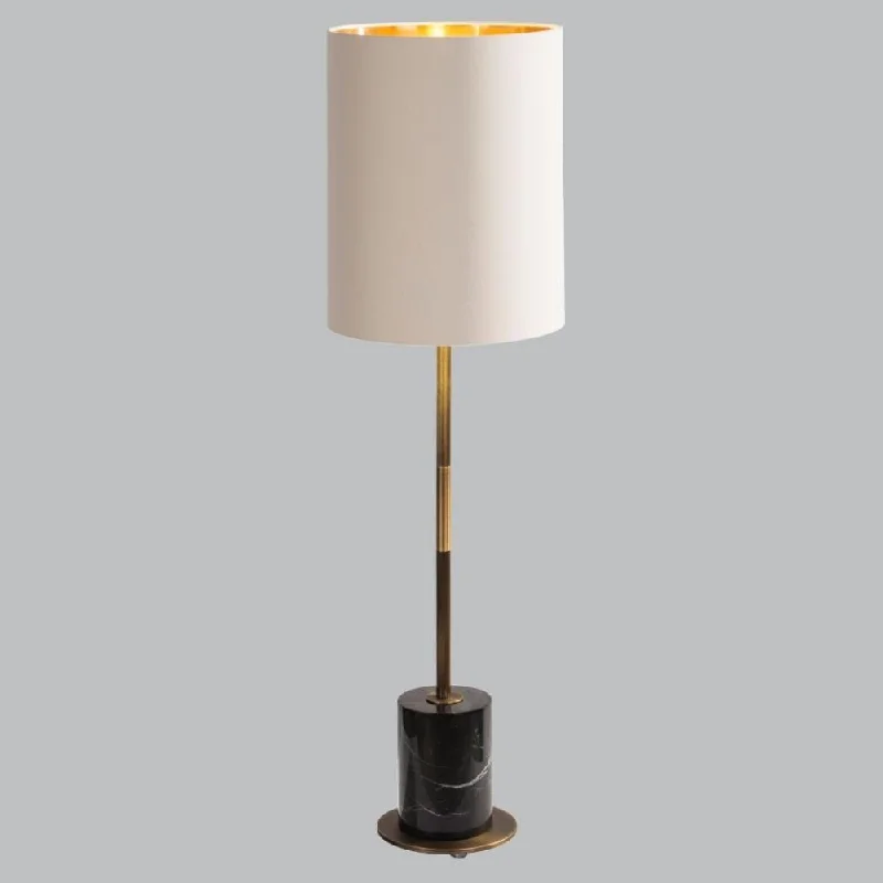 victorian style table lamps with ornate details for traditional homesLivingsley Blaze Table Lamp – Black and Antique Brass