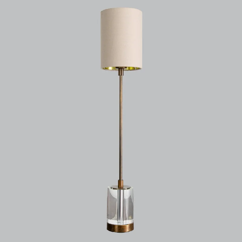 industrial style table lamps with exposed bulbs for loft apartmentsLivingsley Cyrus Table Lamp – Antique Brass – 60cm