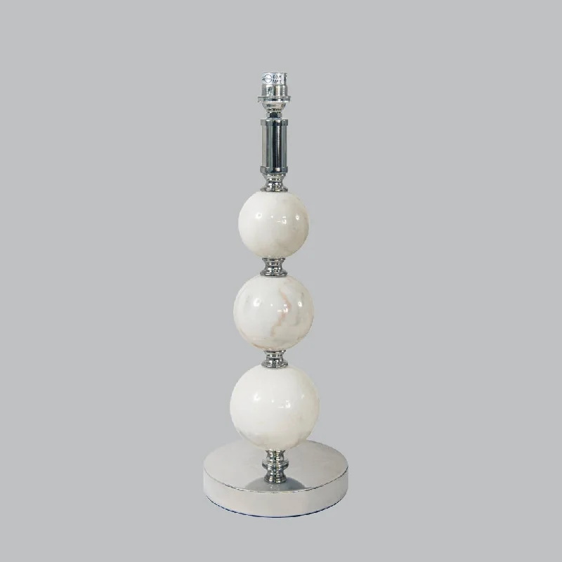 ceramic table lamps with hand painted designs for an artistic touchLivingsley Dante Table Lamp – Marble and Nickel – Base Only