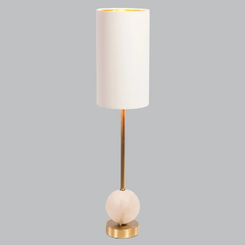 rustic farmhouse table lamps for cozy kitchensLivingsley Fenn Table Lamp – Brushed Brass
