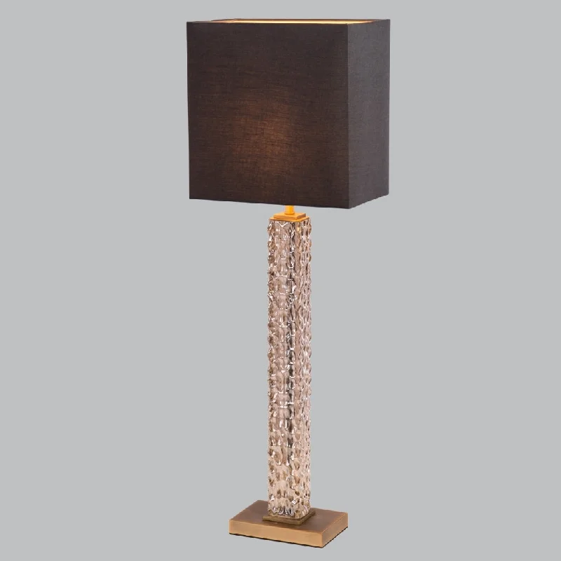 art deco table lamps with geometric shapes for a retro touchLivingsley Jace Table Lamp – Antique Brass and Cognac