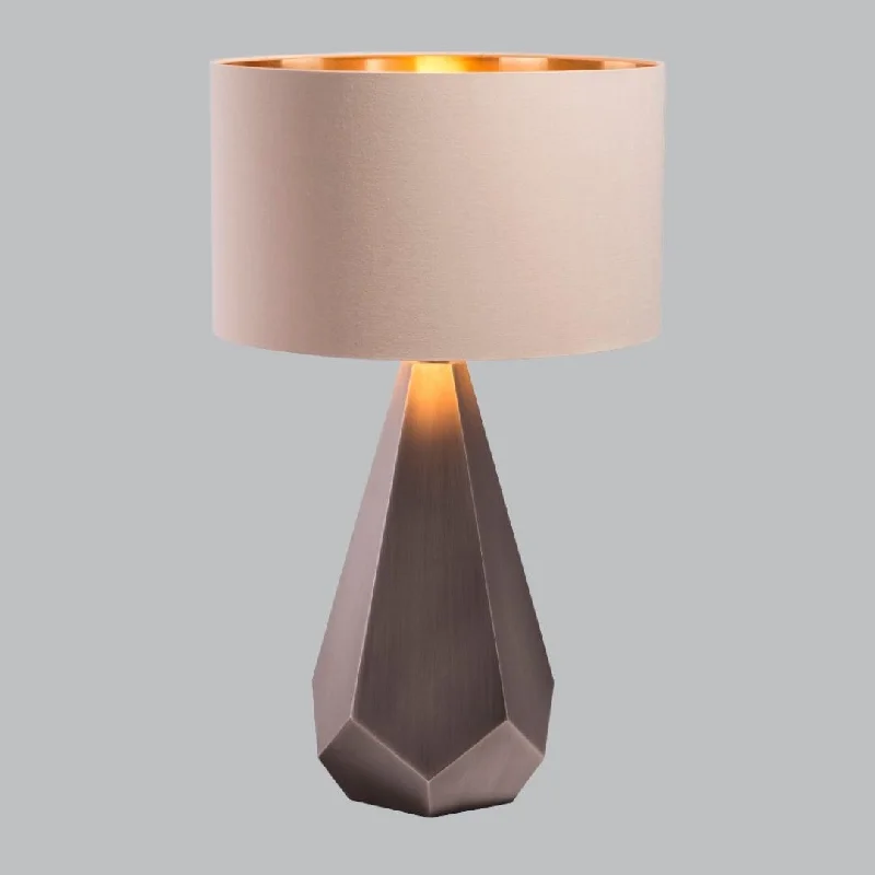 crystal table lamps with dazzling prisms for a glamorous effectLivingsley Lance Table Lamp – Gunmetal