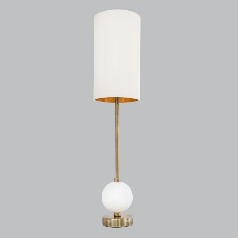 fabric table lamps with a linen shade for a relaxed and breathable lookLivingsley Mistral Table Lamp – White and Antique Brass