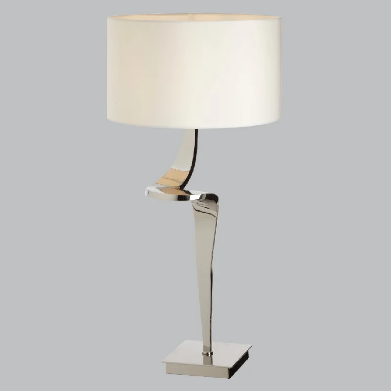 gothic style table lamps with dark finishes for a mysterious lookLivingsley Nero Table Lamp (L) – Nickel
