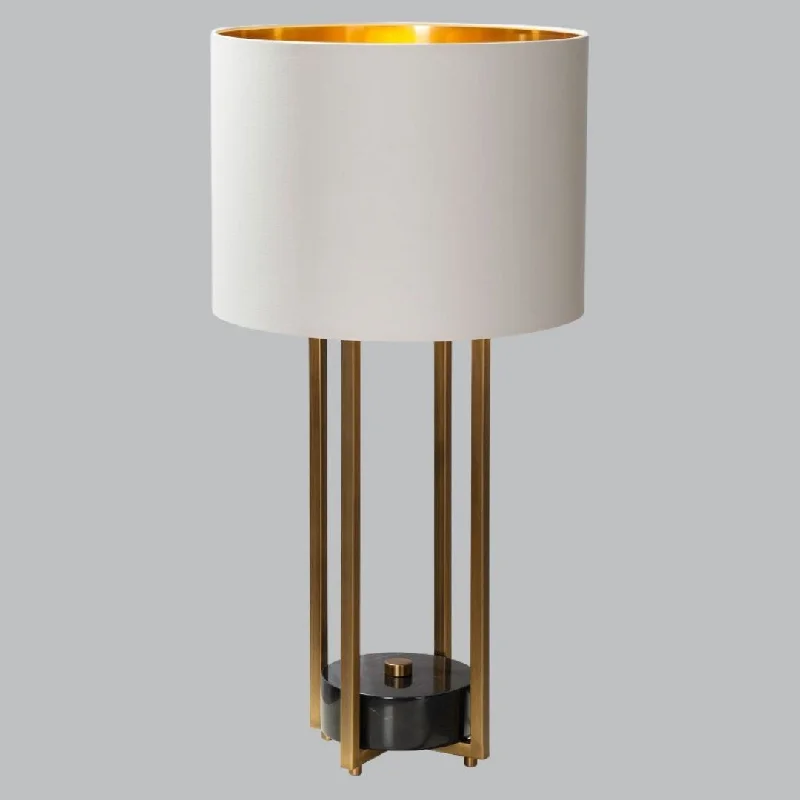 crystal table lamps with dazzling prisms for a glamorous effectLivingsley Quill Table Lamp – Antique Brass