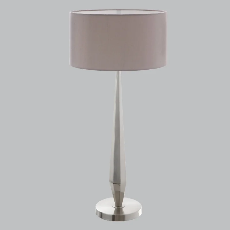 rustic farmhouse table lamps for cozy kitchensLivingsley Uso Table Lamp – Brushed Nickel