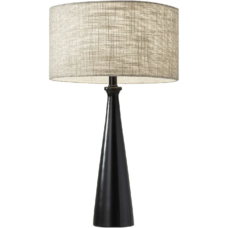 glass table lamps with a frosted surface for soft light diffusionLuna Table Lamp Black glass table lamps with a frosted surface for soft light diffusionLuna Table Lamp Black