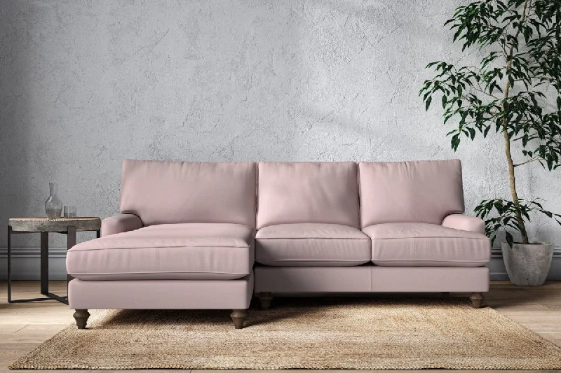 Rustic Ceiling Lights with Reclaimed Wood and Distressed FinishesMarri Large Left Hand Chaise Sofa - Recycled Cotton Lavender