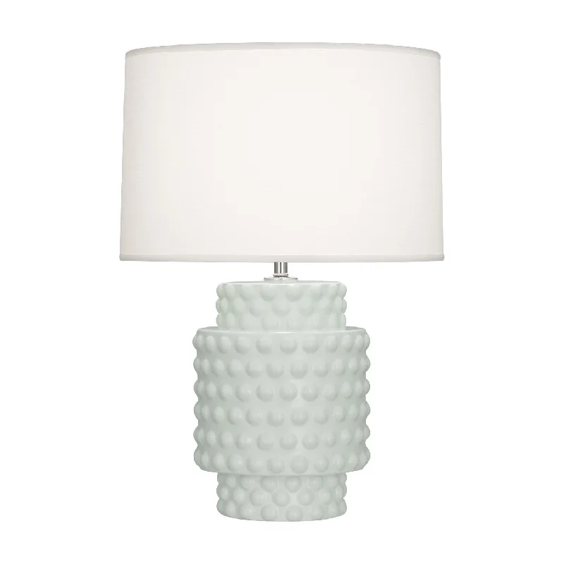 bohemian table lamps with colorful patterns for eclectic bedroomsMatte Celadon Dolly Accent Lamp