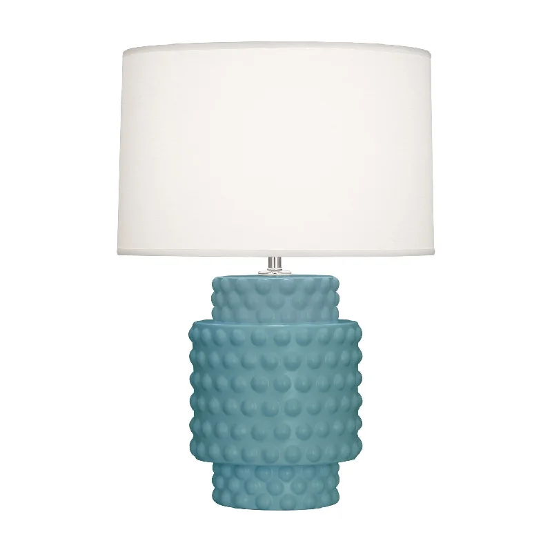 marble table lamps with a luxurious veined pattern for high end decorMatte Steel Blue Dolly Accent Lamp