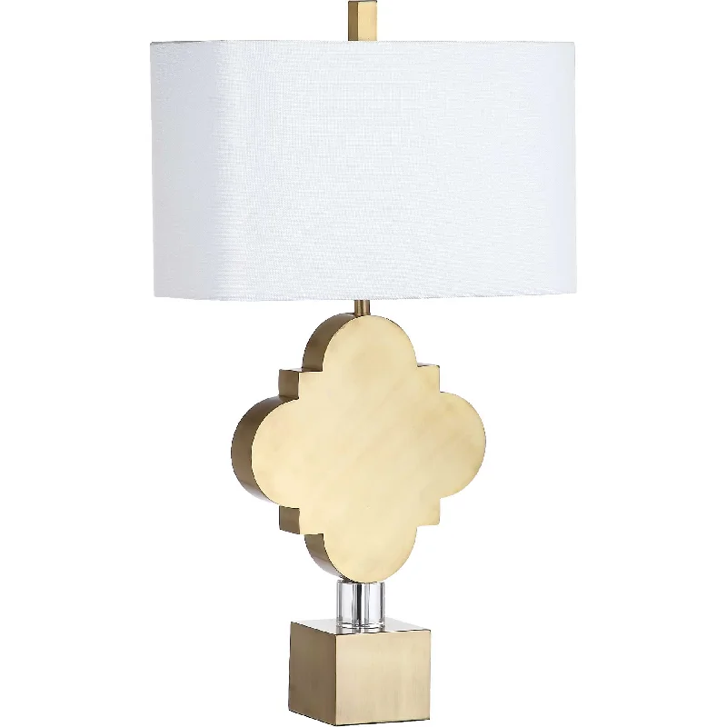 leather table lamps with a distressed texture for a rugged charmMaxxis Trellis Table Lamp Gold