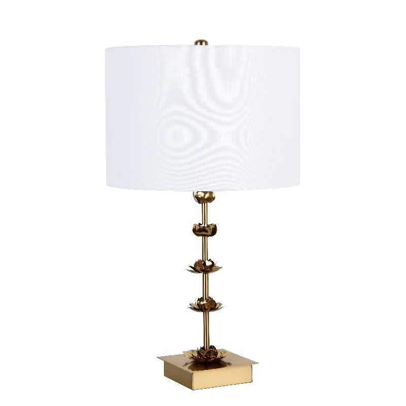 bohemian table lamps with colorful patterns for eclectic bedroomsMETAL 29" FLOWER TABLE LAMP, GOLD bohemian table lamps with colorful patterns for eclectic bedroomsMETAL 29" FLOWER TABLE LAMP, GOLD