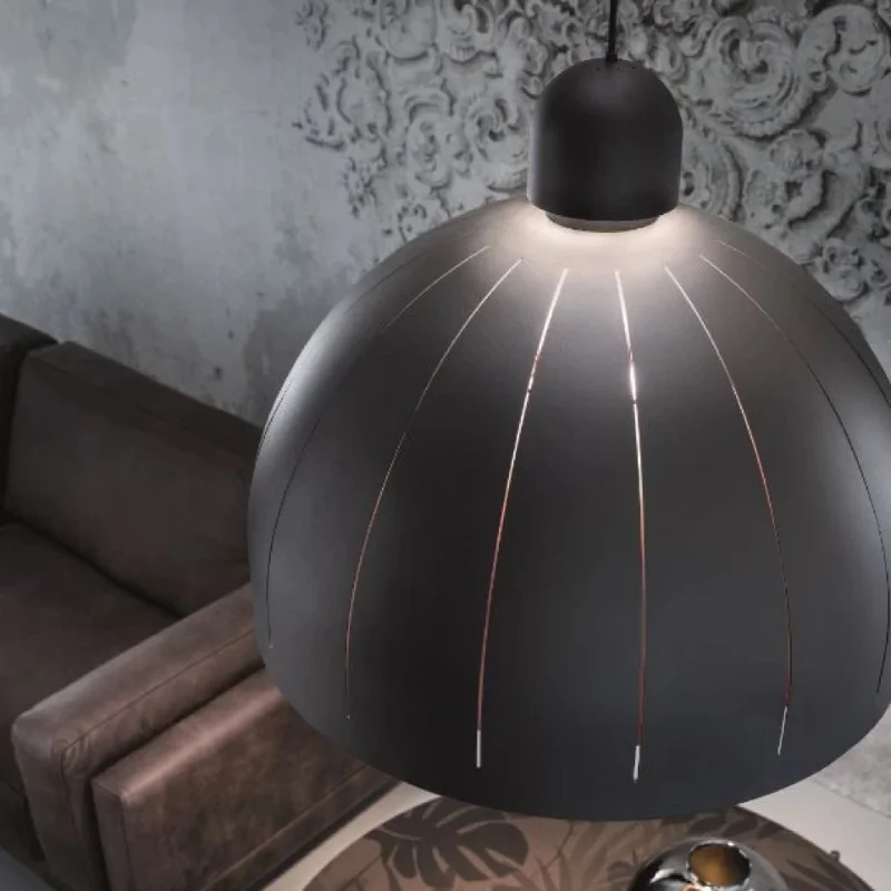 Scandinavian Style Ceiling Lights with Light Wood AccentsMetal Domed Ceiling Pendant 50cm Scandinavian Style Ceiling Lights with Light Wood AccentsMetal Domed Ceiling Pendant 50cm