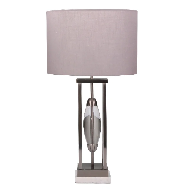 wooden table lamps with natural grain for a warm and organic feelMETAL TABLE LAMP W/ A CLEAR OVAL CENTER 28.5", GRA wooden table lamps with natural grain for a warm and organic feelMETAL TABLE LAMP W/ A CLEAR OVAL CENTER 28.5", GRA