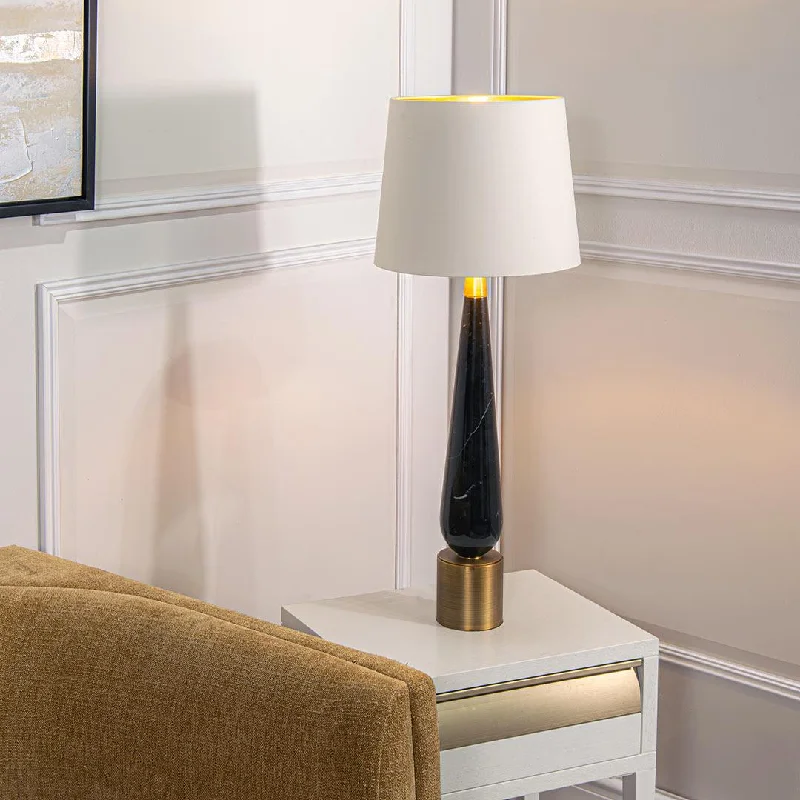 marble table lamps with a luxurious veined pattern for high end decorMincio Table Lamp - RV Astley