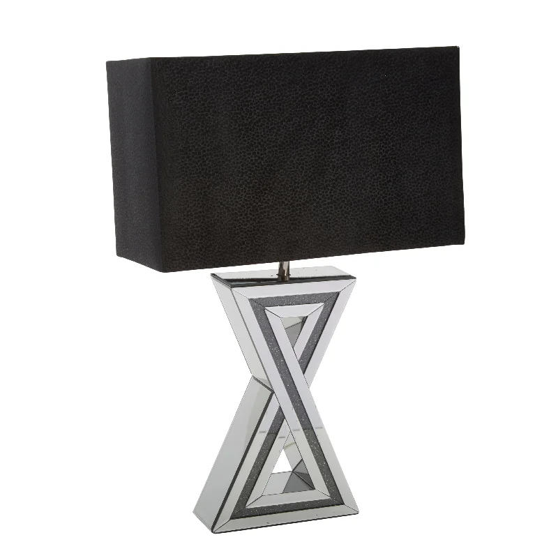 art deco table lamps with geometric shapes for a retro touchMIRRORED 28" X TABLE LAMP, SILVER art deco table lamps with geometric shapes for a retro touchMIRRORED 28" X TABLE LAMP, SILVER