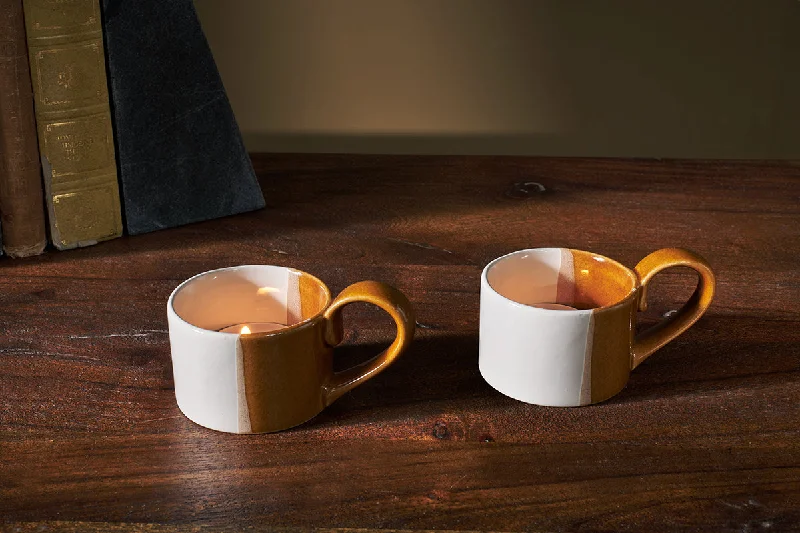 Japanese - Inspired Ceiling Lights with Shoji - Screen - like DiffusersMittee Ceramic Teacup Tealight Holder - Off White & Terracotta (Set of 2) Japanese - Inspired Ceiling Lights with Shoji - Screen - like DiffusersMittee Ceramic Teacup Tealight Holder - Off White & Terracotta (Set of 2)