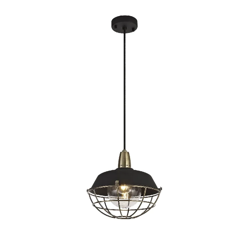 African - Inspired Ceiling Lights with Tribal Patterns and Natural MaterialsNelson Lighting NL78479 Koby Outdoor Pendant 1 Light Matt Black/Brushed Bronze African - Inspired Ceiling Lights with Tribal Patterns and Natural MaterialsNelson Lighting NL78479 Koby Outdoor Pendant 1 Light Matt Black/Brushed Bronze