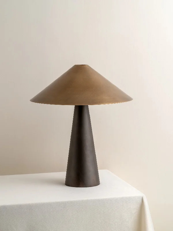 marble table lamps with a luxurious veined pattern for high end decorOrta - aged brass and bronze cone table lamp marble table lamps with a luxurious veined pattern for high end decorOrta - aged brass and bronze cone table lamp