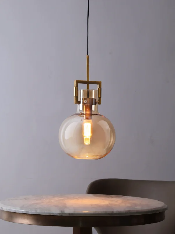 Metal Ceiling Lights in Brass, Copper, Stainless Steel, and IronPierre Amber Pendant Light