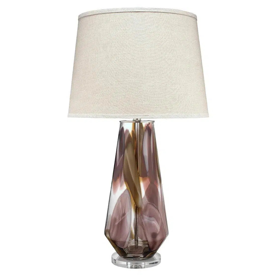 crystal table lamps with dazzling prisms for a glamorous effectPurple Blown Glass Watercolor Table Lamp