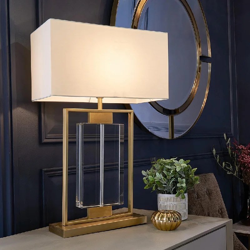 leather table lamps with a distressed texture for a rugged charmRyston Table Lamp - RV Astley