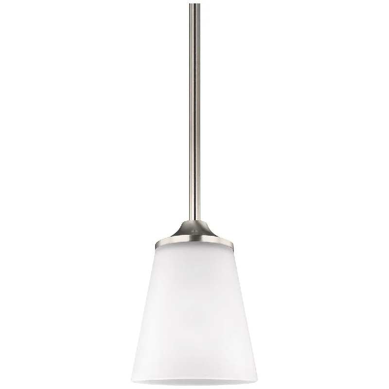 African - Inspired Ceiling Lights with Tribal Patterns and Natural MaterialsSea Gull Lighting Hanford 1-Light Mini-Pendant - 120V