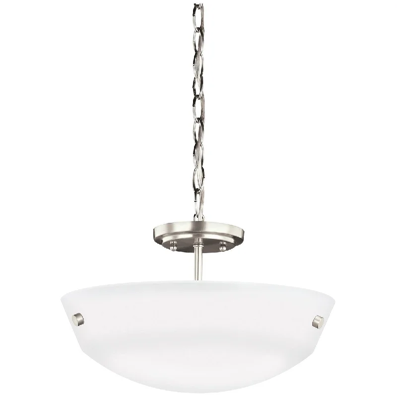 Mid - Century Modern Ceiling Lights with Simple, Sleek LinesSea Gull Lighting Kerrville 2-Light Semi Flush Convertible Pendant Mid - Century Modern Ceiling Lights with Simple, Sleek LinesSea Gull Lighting Kerrville 2-Light Semi Flush Convertible Pendant