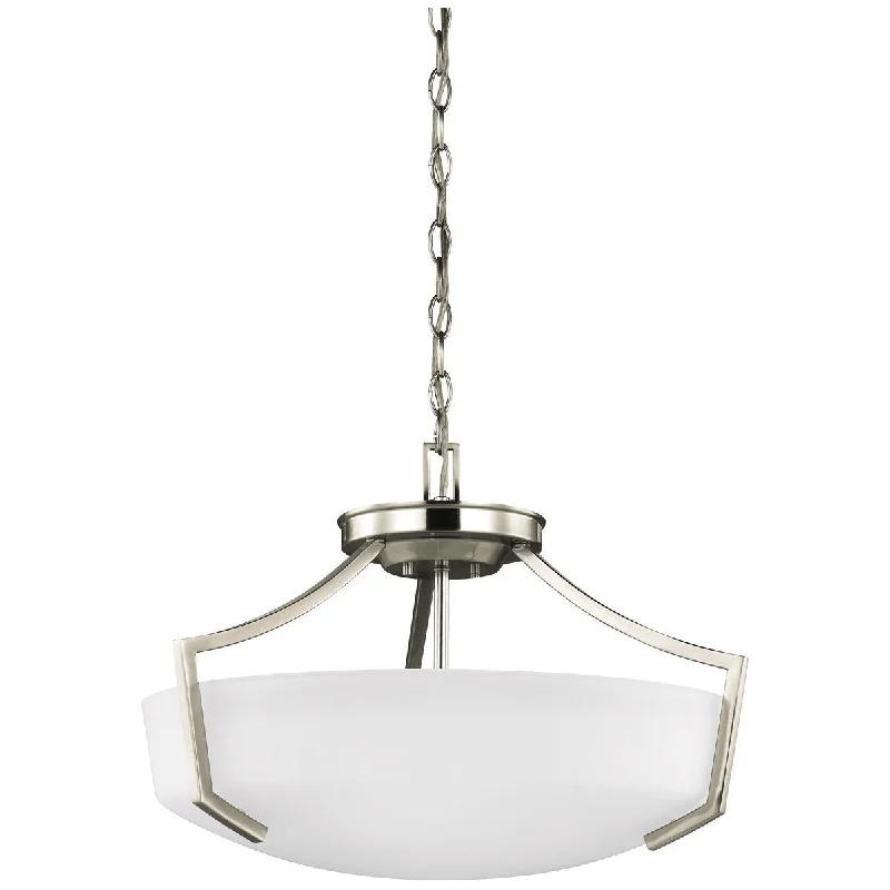 Metal Ceiling Lights in Brass, Copper, Stainless Steel, and IronSea Gull Lighting Transitional 3-Light Ceiling Convertible Pendant Metal Ceiling Lights in Brass, Copper, Stainless Steel, and IronSea Gull Lighting Transitional 3-Light Ceiling Convertible Pendant