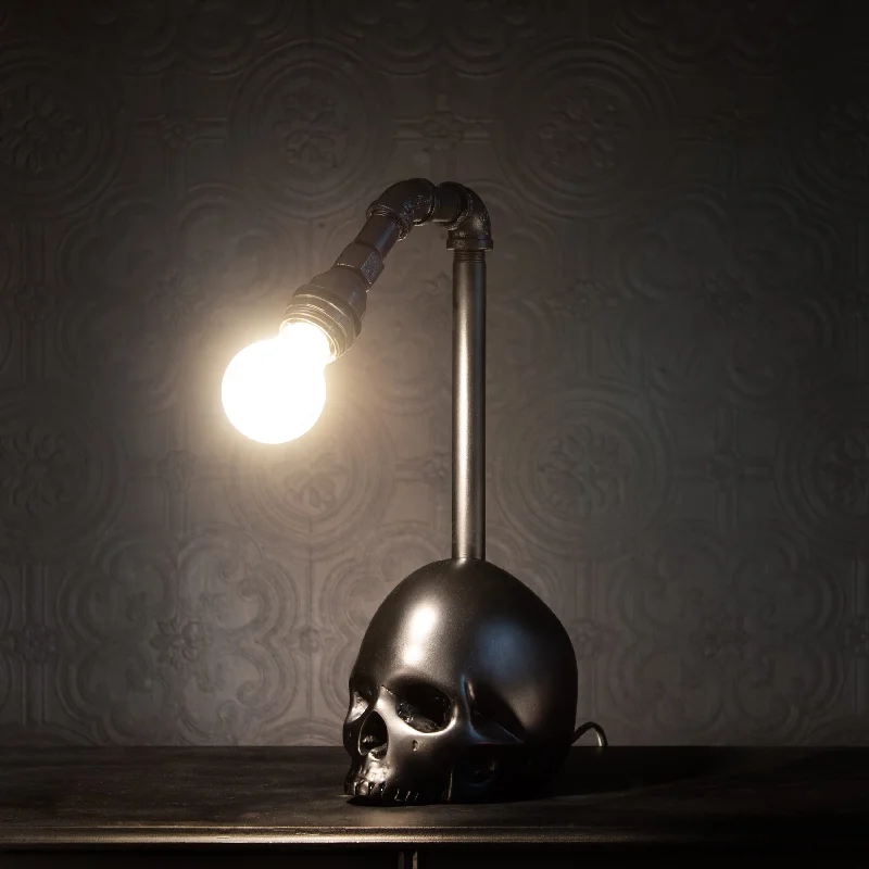 gothic style table lamps with dark finishes for a mysterious lookSkull Desk Lamp