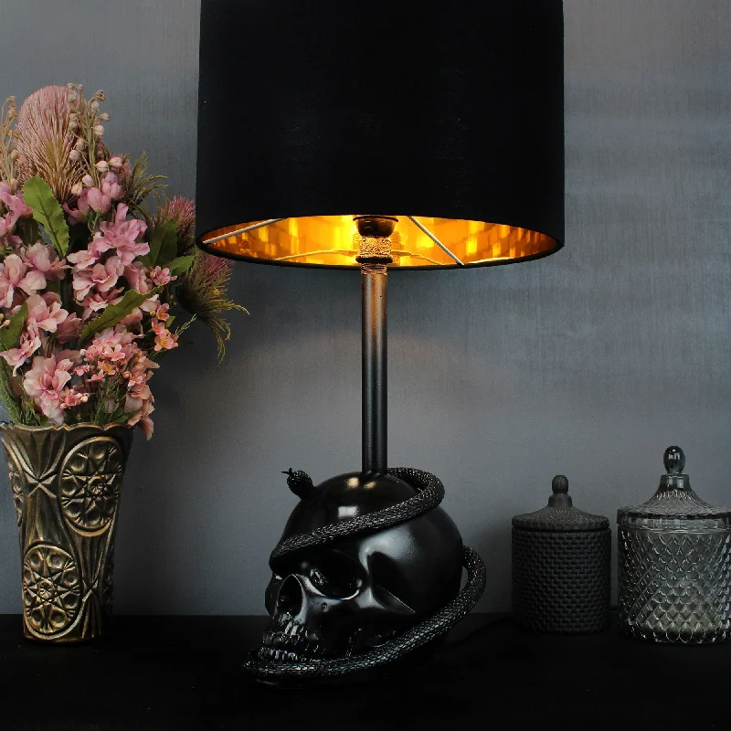 mid century modern table lamps with iconic designs for a stylish studyThe Snake Edison Skull Lamp