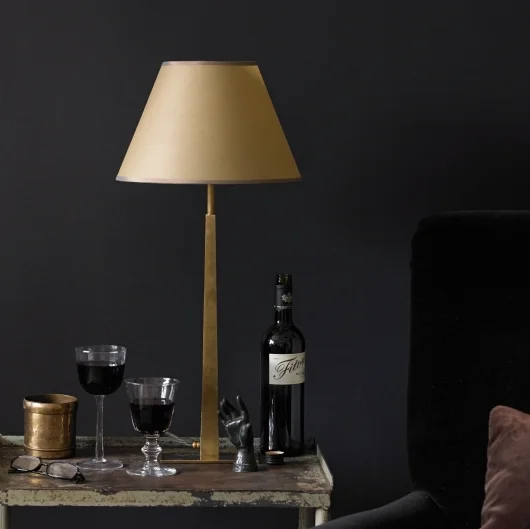 asian inspired table lamps with bamboo accents for a zen atmosphereSmaller Trafalgar table lamp in antique brass