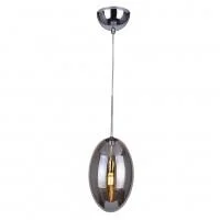 Japanese - Inspired Ceiling Lights with Shoji - Screen - like DiffusersSmoked Glass & Chrome Single Pendant - ID 8313 Japanese - Inspired Ceiling Lights with Shoji - Screen - like DiffusersSmoked Glass & Chrome Single Pendant - ID 8313