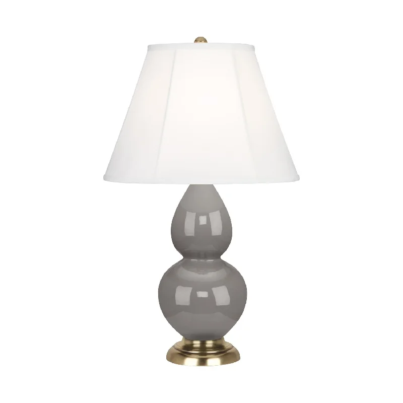industrial style table lamps with exposed bulbs for loft apartmentsSmoky Taupe Glazed Ceramic Double Gourd Accent Lamp